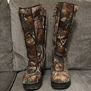 RedHead Camouflage Snake and Waterproof knee high boots.